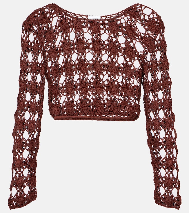 Bella crochet cotton crop top | Anna Kosturova