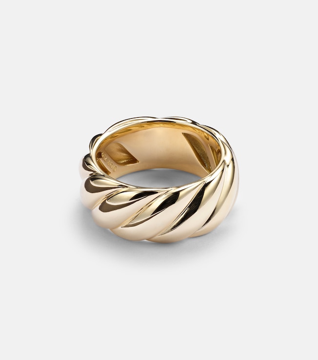 Sculpted Cable 18kt gold ring | David Yurman