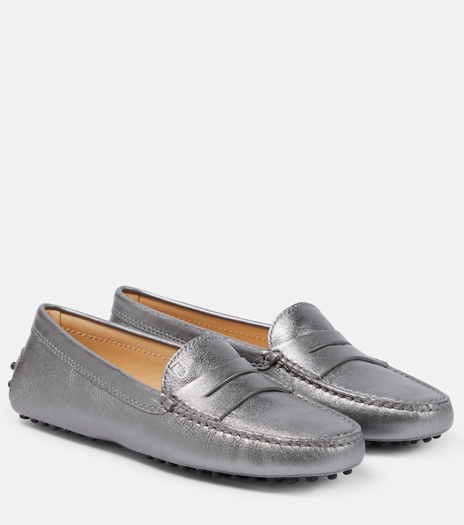 Metallic leather moccasins | Tod's