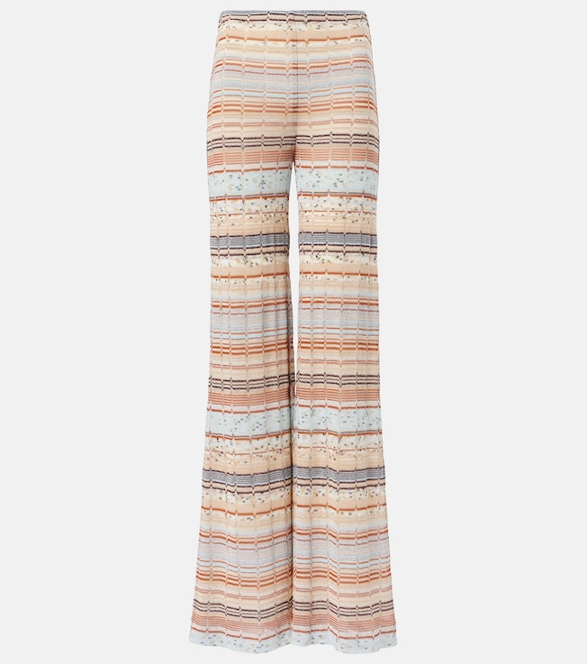 Wave cotton-blend wide-leg pants | Missoni