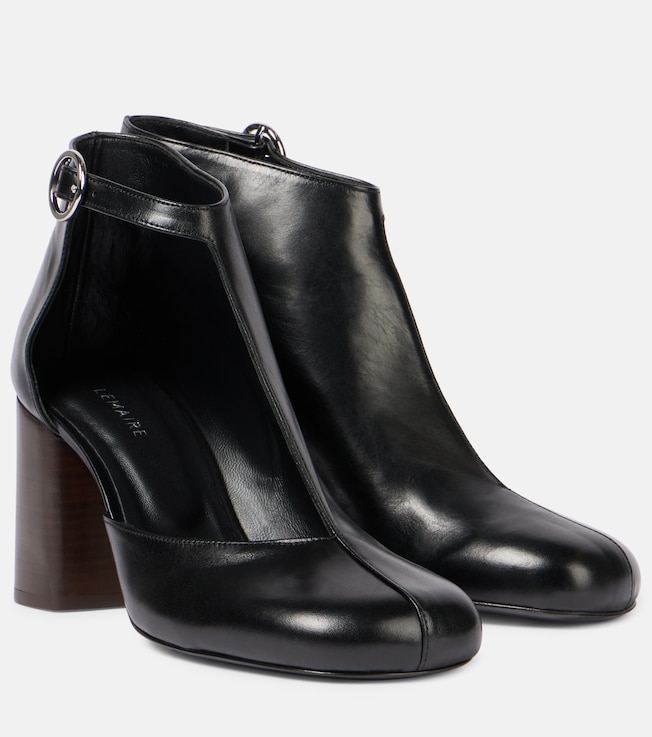 Cutout leather ankle boots | Lemaire