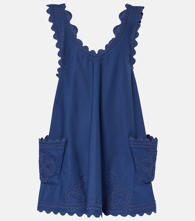 Embroidered cotton poplin minidress | Juliet Dunn