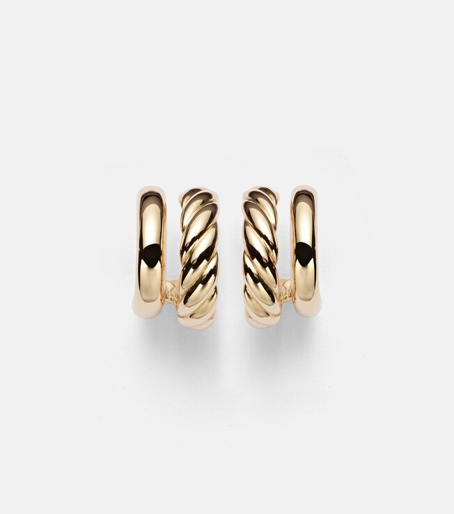 DY Mercer® 18kt gold hoop earrings | David Yurman