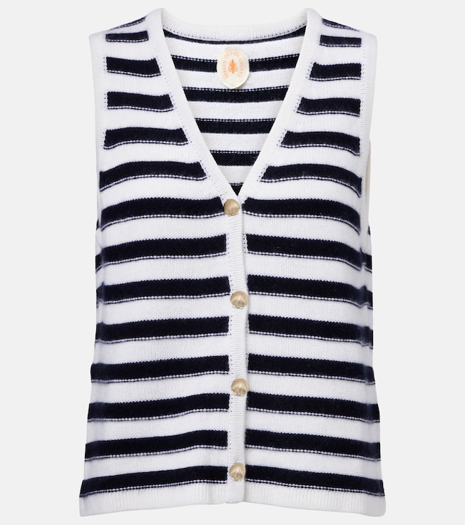 Striped cashmere sweater vest | Jardin des Orangers