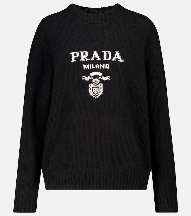 Logo wool and cashmere sweater | Prada