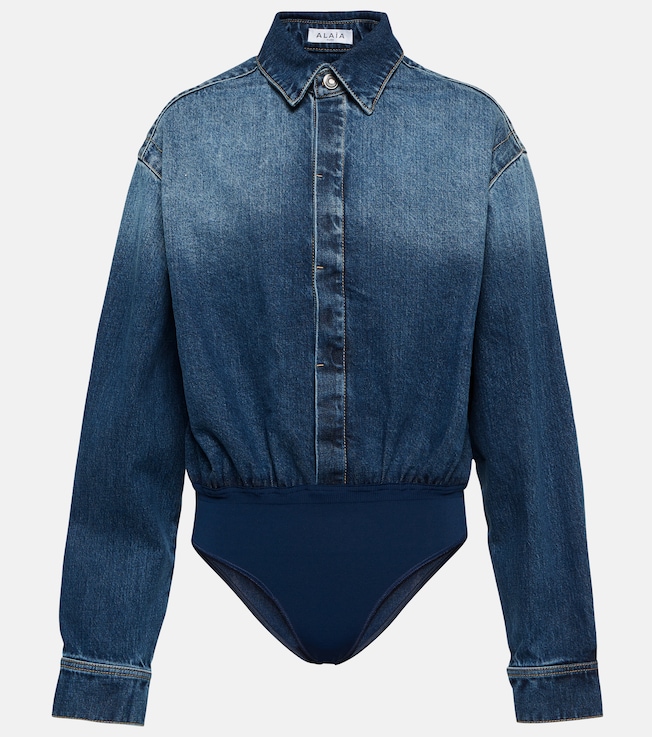 Denim shirt bodysuit | Alaïa