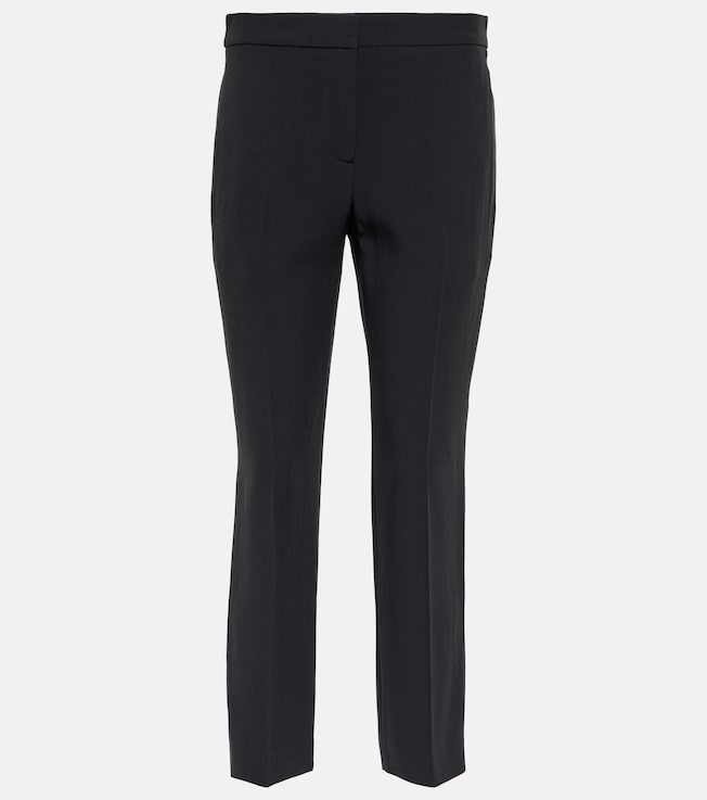 Mid-rise slim crêpe pants | McQueen