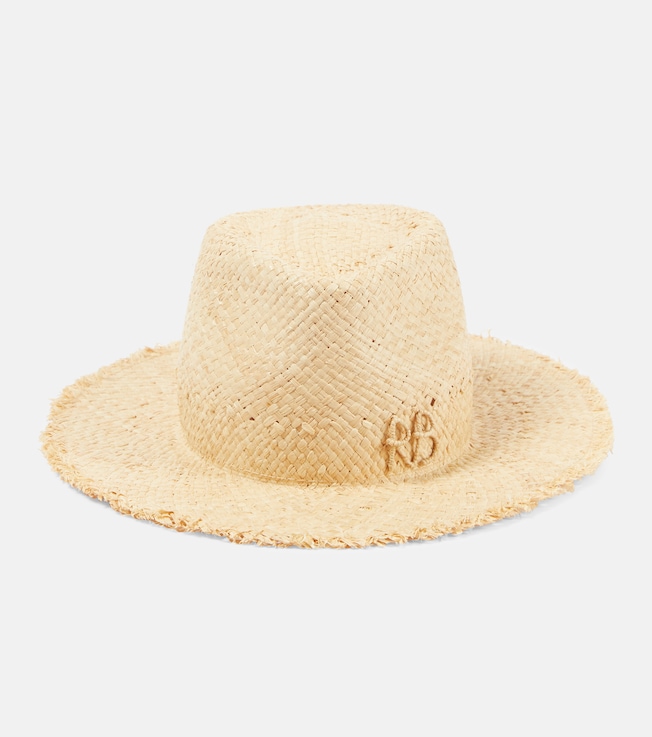 Embellished straw fedora | Ruslan Baginskiy
