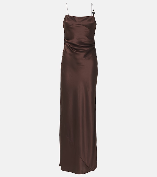 Lush beaded silk satin slip dress | SIR