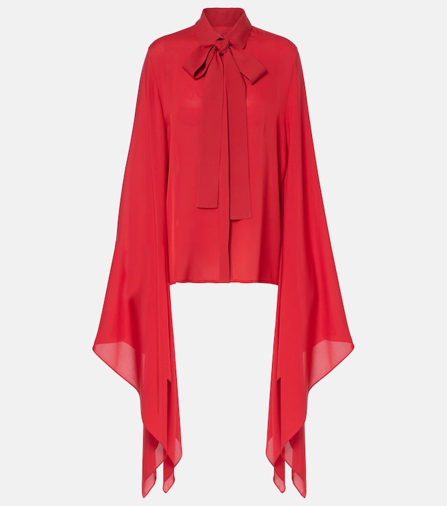 Tie-neck silk blouse | Elie Saab