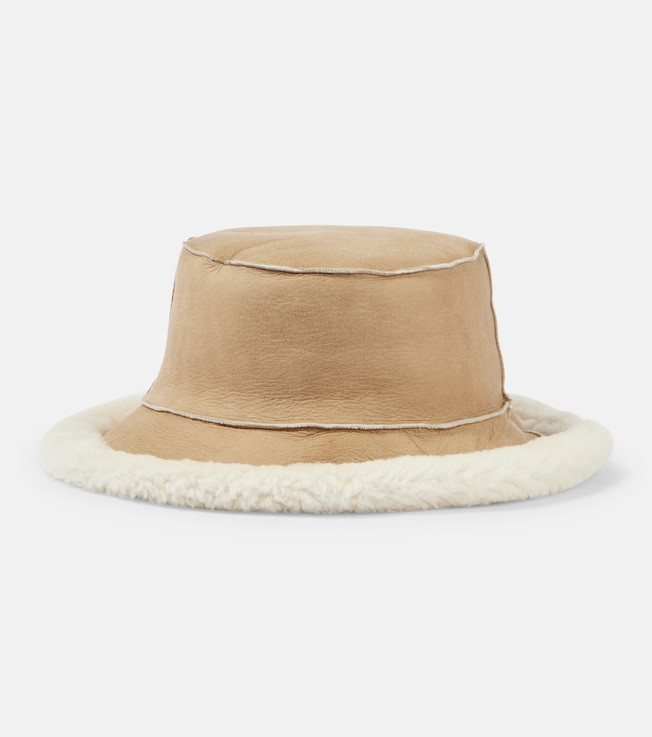 Reversible shearling bucket hat | Brunello Cucinelli