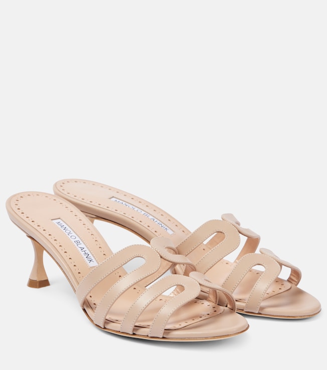 Ahwak 50 leather mules | Manolo Blahnik