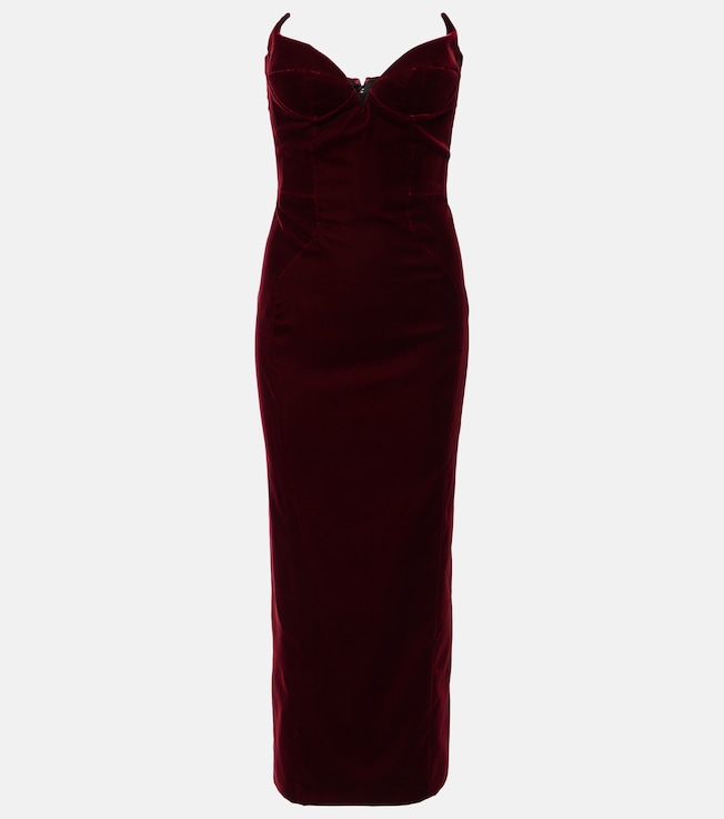 Signature velvet bustier dress | Mugler