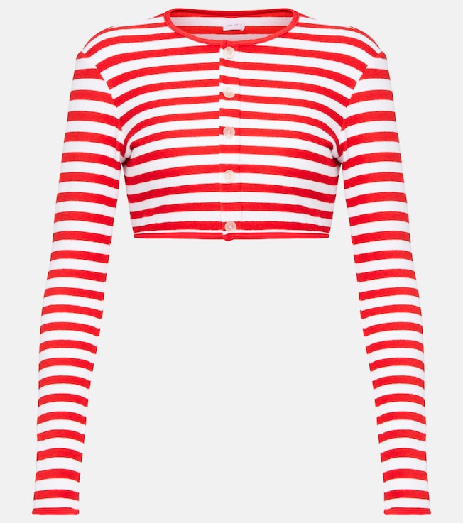 Striped cropped cardigan | Jade Swim