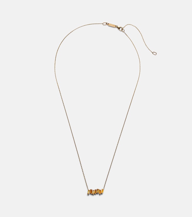 14kt yellow gold necklace with citrines | Suzanne Kalan
