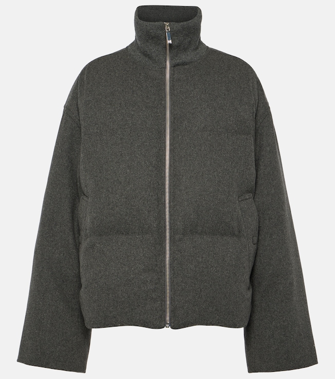 Wool-blend flannel down jacket | Toteme