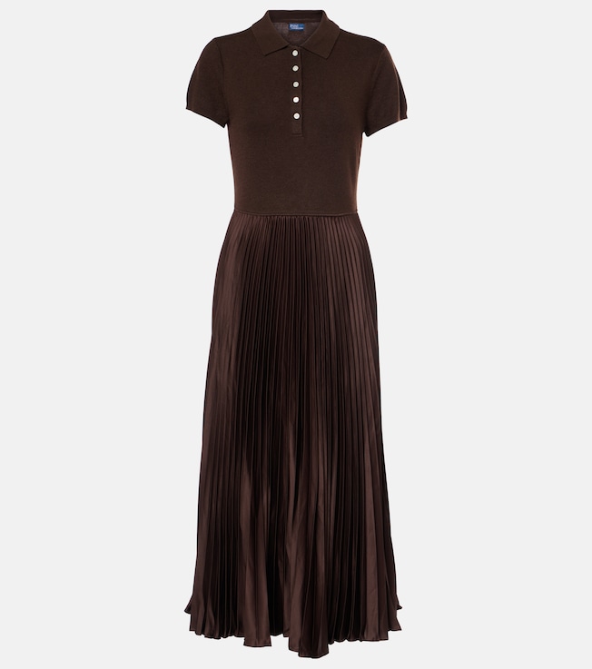 Wool, silk and cashmere polo dress | Polo Ralph Lauren
