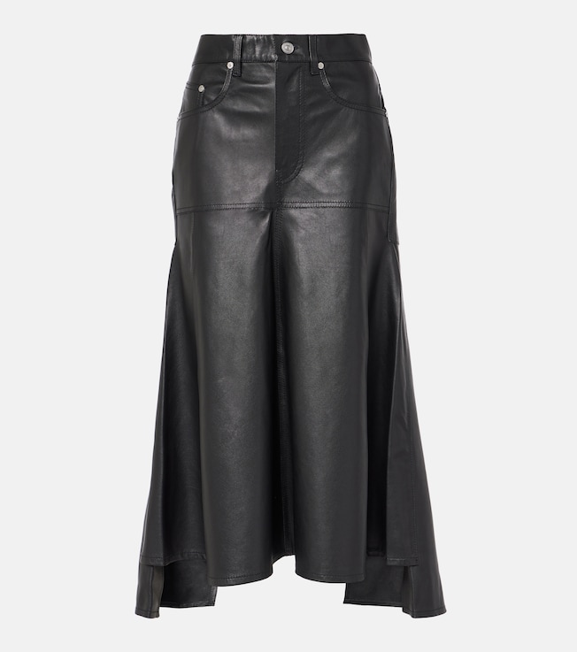 Leather midi skirt | Victoria Beckham