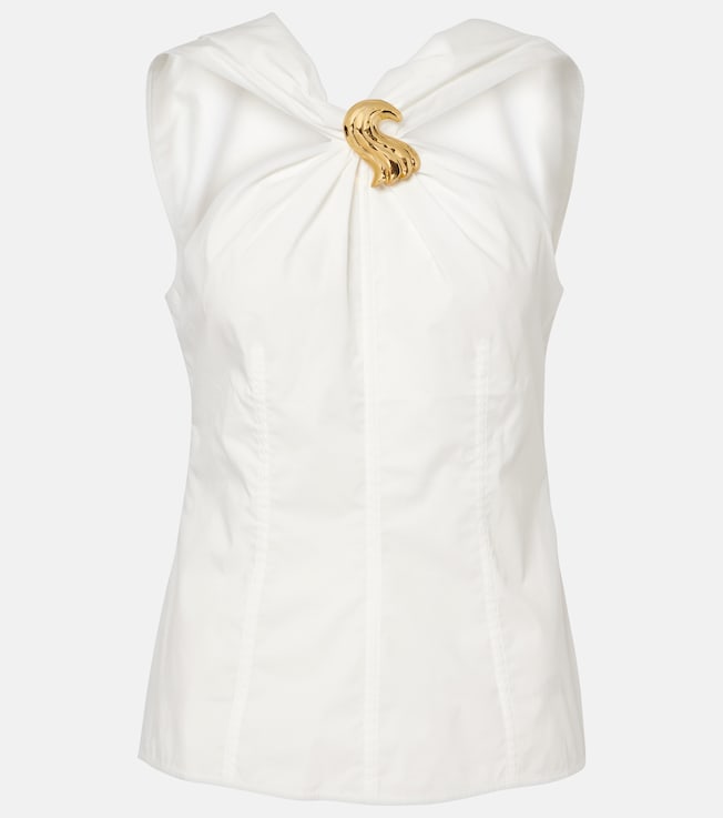 Embellished cotton-blend top | Jacques Wei