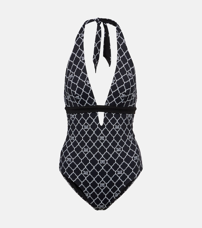 Calenda printed halterneck swimsuit | Max Mara