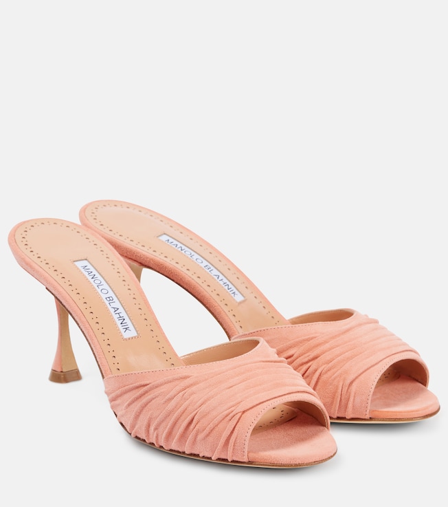 Pirua 70 suede mules | Manolo Blahnik