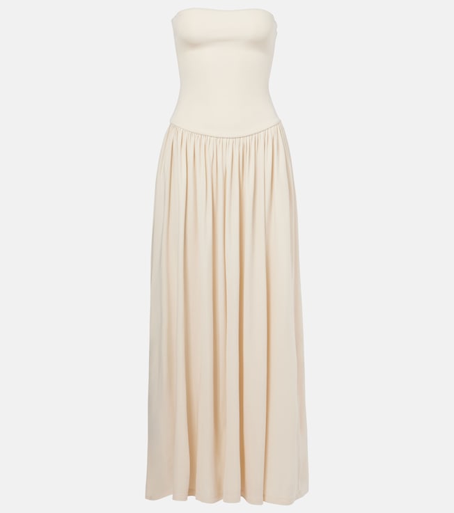 Dia strapless gathered midi dress | Aya Muse