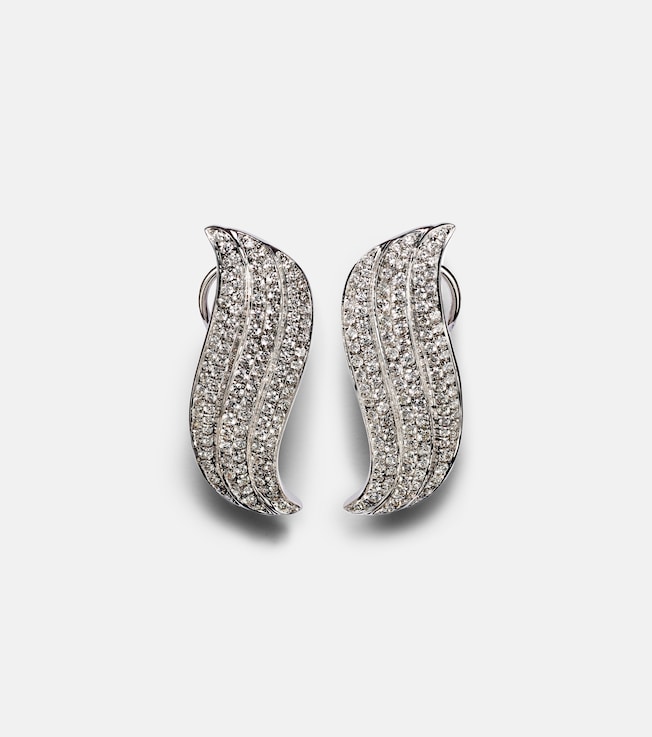 Celeste Small 18kt white gold earrings with diamonds | Anita Ko