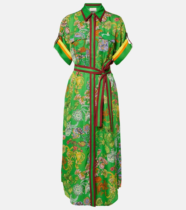 Fiesta printed belted shirt dress | Alémais