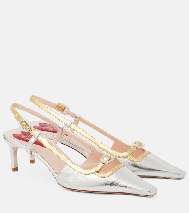 Viv' Canard 55 metallic leather pumps  | Roger Vivier