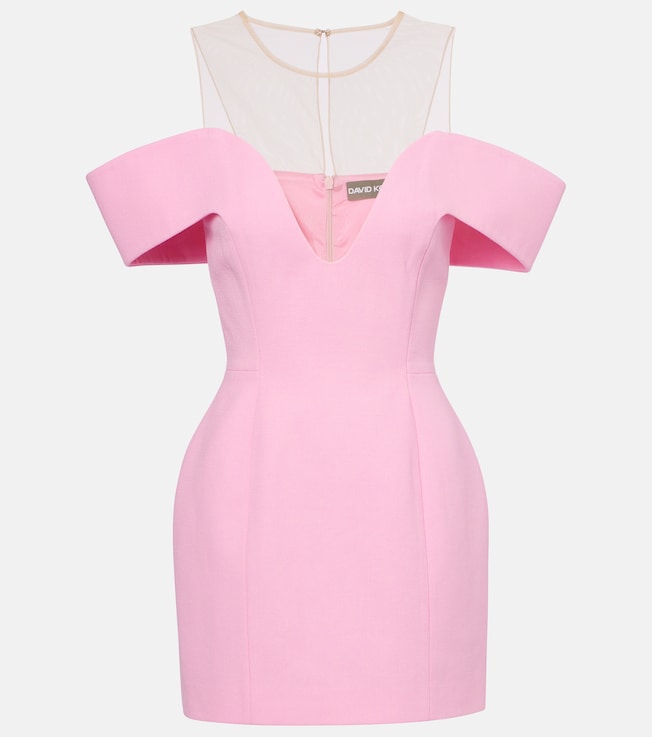 Virgin wool crêpe minidress | David Koma