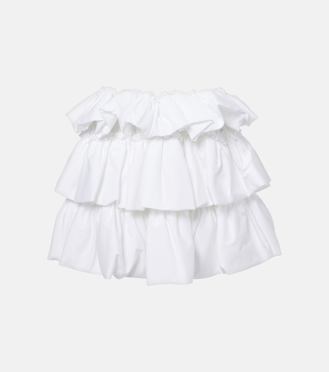 Tiered cotton miniskirt | Noir Kei Ninomiya