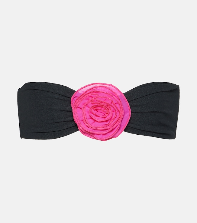 Rose applique bandeau bikini top | Same
