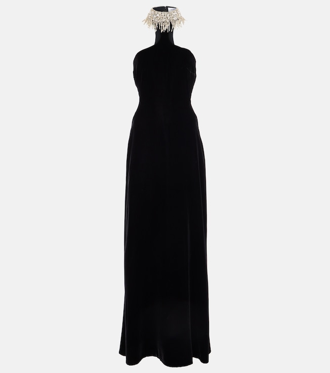 Embroidered velvet gown | McQueen