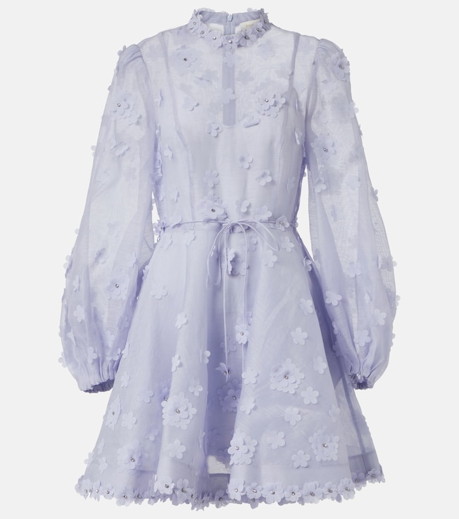 Matchmaker Lift Off linen and silk minidress | Zimmermann