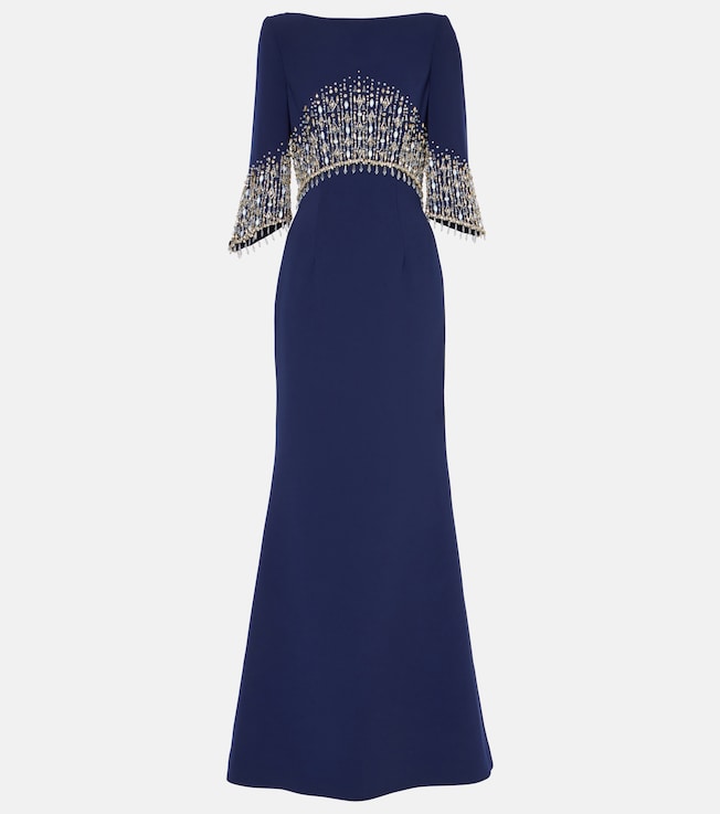 Electra embellished crêpe gown | Jenny Packham