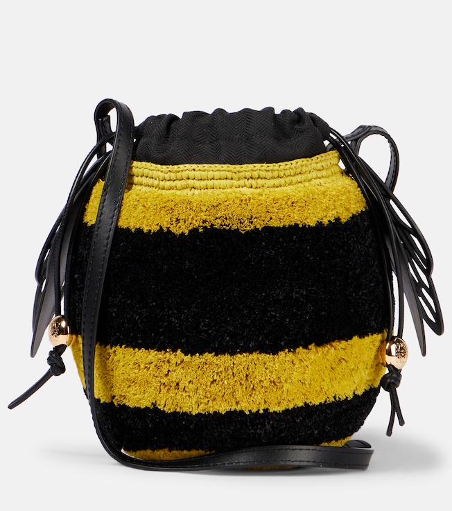 Paula's Ibiza Bee raffia crossbody bag | Loewe