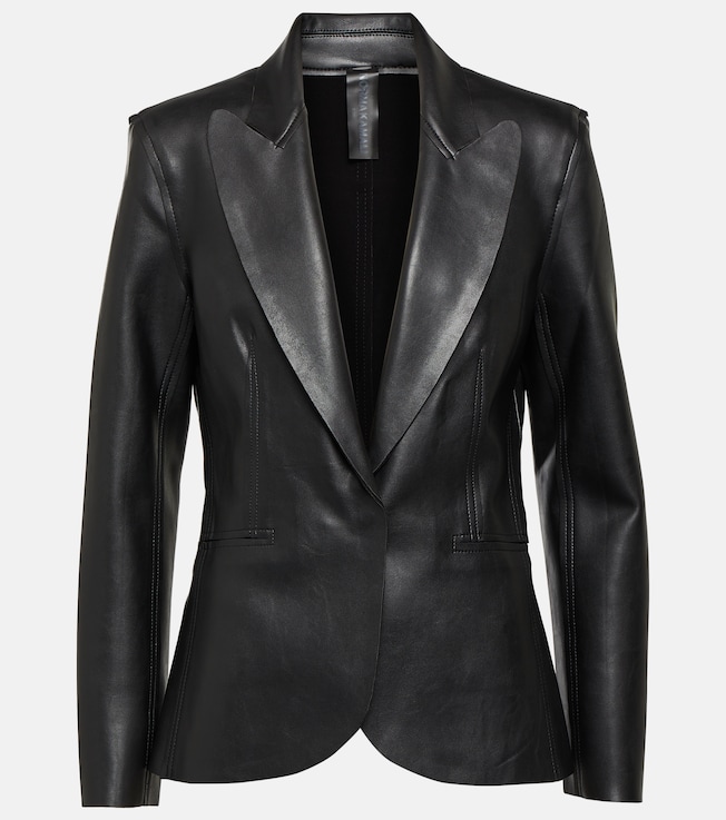 Faux leather blazer | Norma Kamali