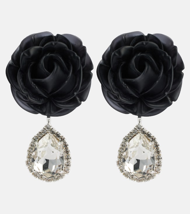 Mini Rose crystal-embellished drop earrings | Magda Butrym