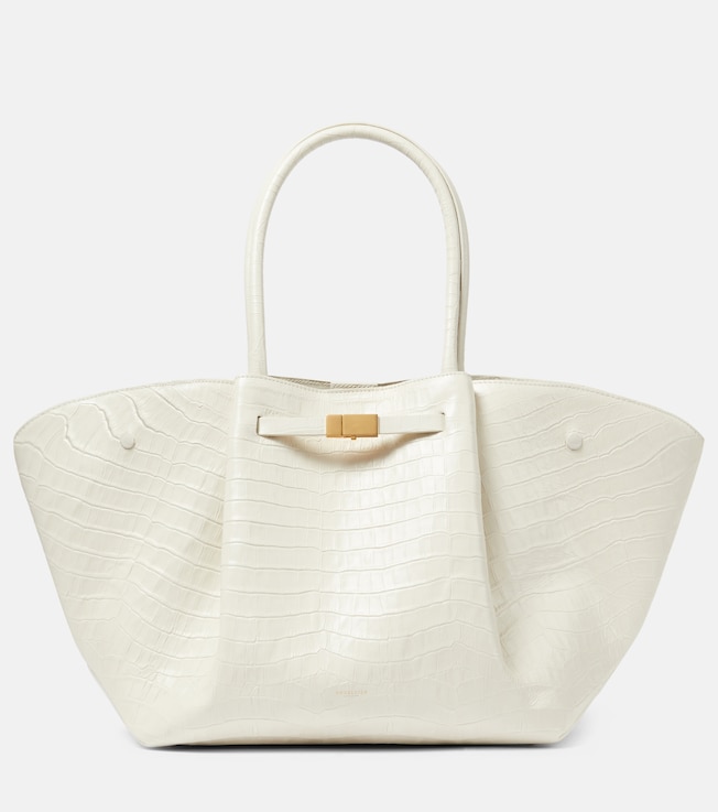New-York croc-effect leather tote bag | DeMellier