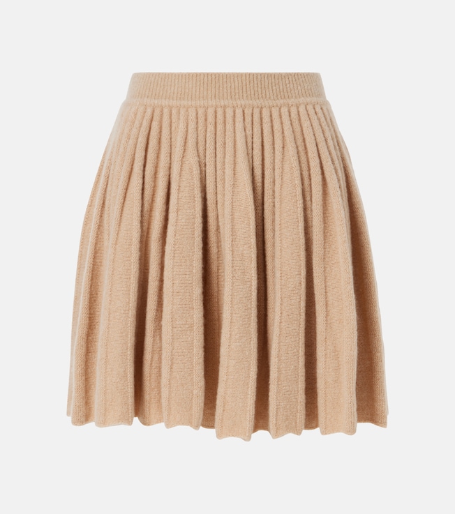 Cocooning cashmere and silk bouclé miniskirt | Loro Piana