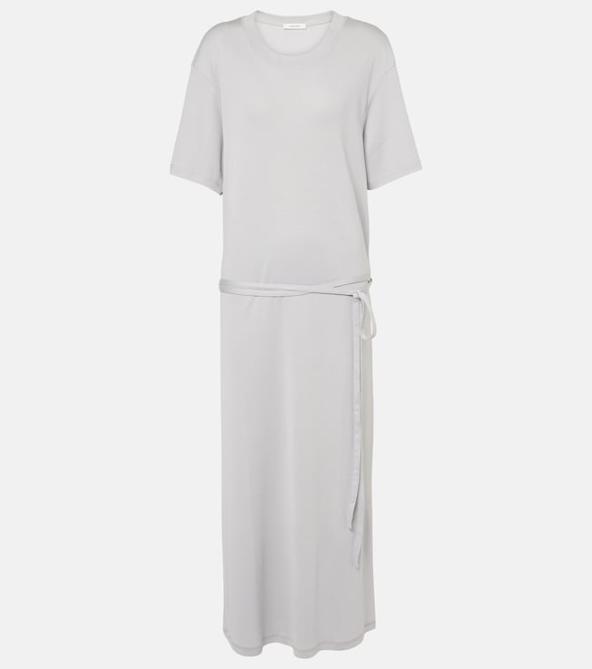 Belted cotton jersey midi dress | Lemaire