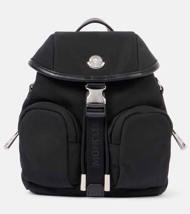 Trick Mini leather-trimmed crossbody bag | Moncler