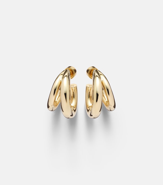 10kt gold-plated hoop earrings | Jennifer Fisher