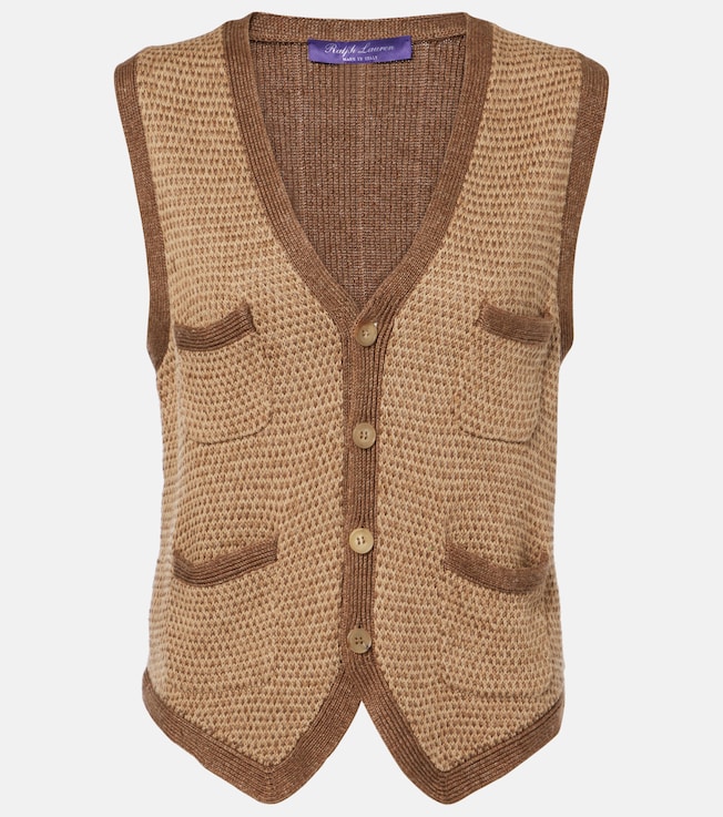 Knitted linen and silk vest | Ralph Lauren Collection