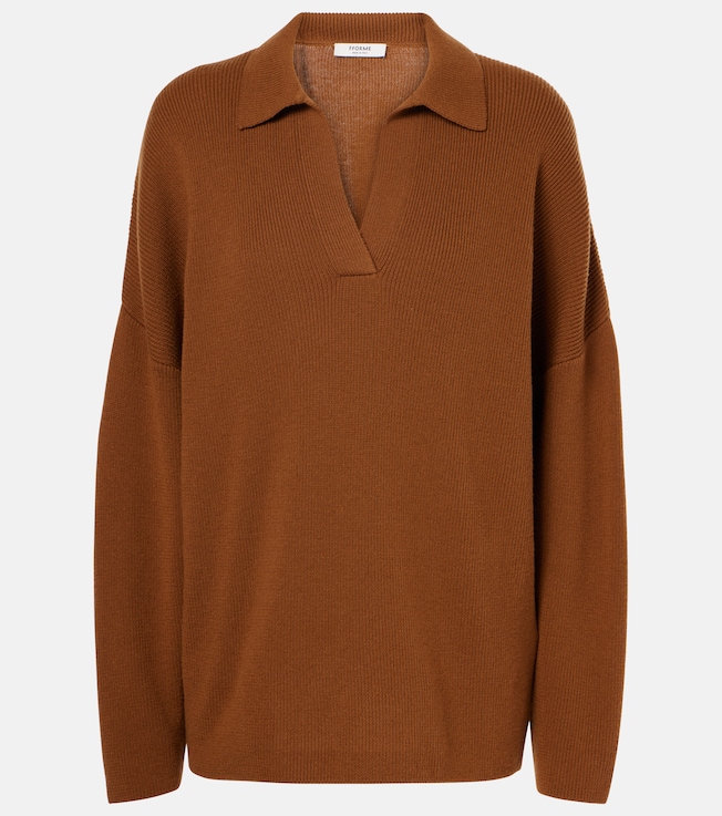Louise wool and cashmere polo sweater | Fforme