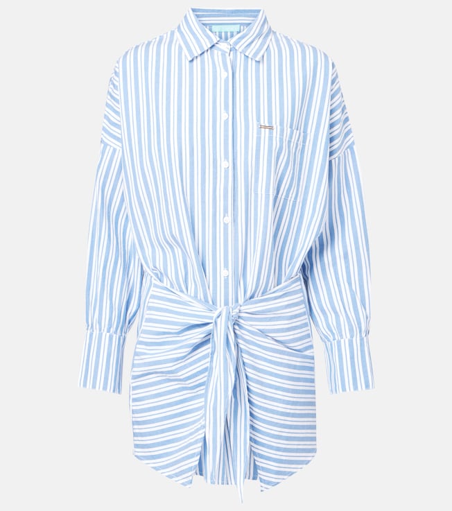 Sara striped cotton shirt dress | Melissa Odabash