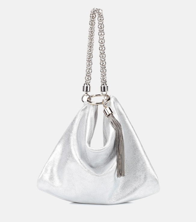 Callie metallic leather clutch | Jimmy Choo
