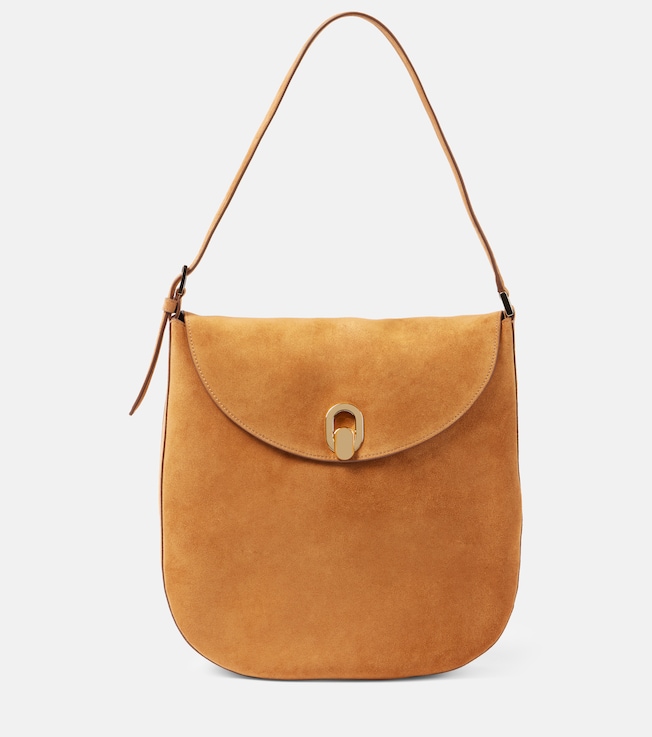 Tondo Large suede shoulder bag | Savette