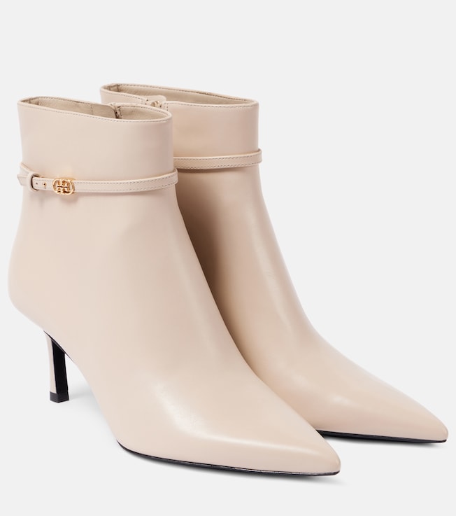 Double T Buckle 65 leather ankle boots | Tory Burch