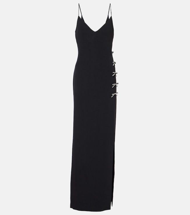 Embellished bow-detail cady gown | Elie Saab